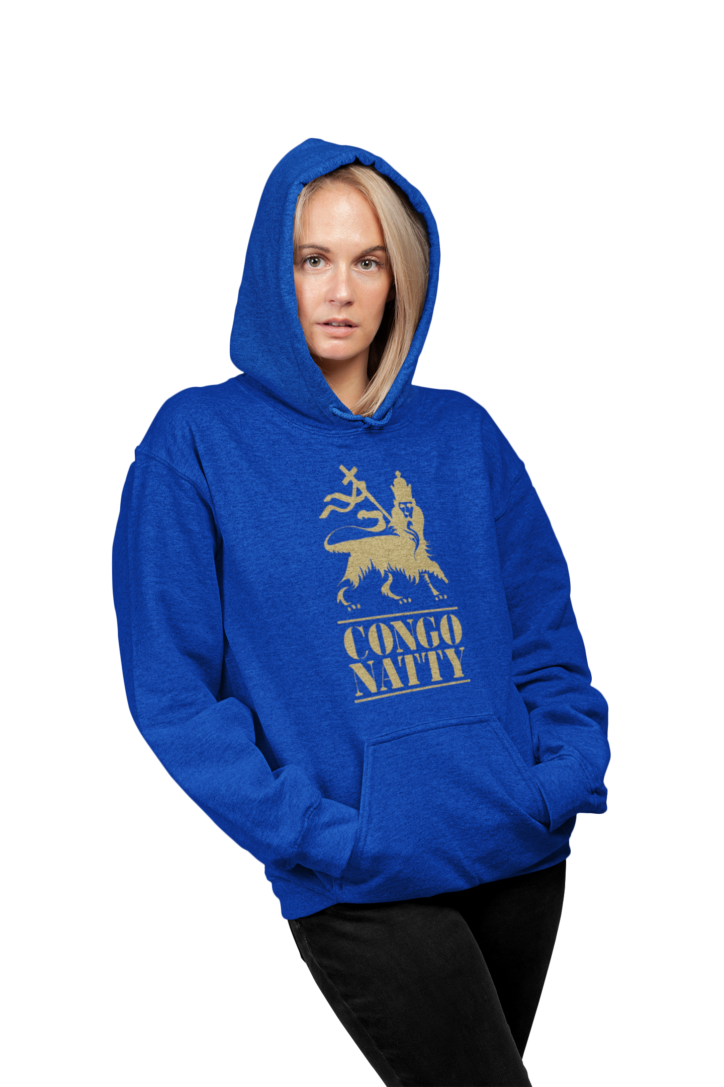 Congo Natty Unisex Gold Print Hoodie